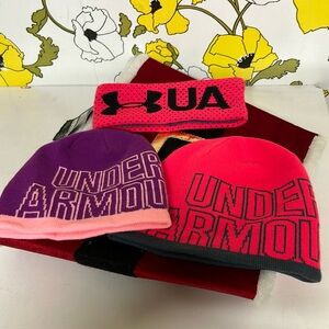 Hats  UNDER ARMOUR 4/6 years PINK and PURPLE